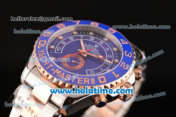 Rolex Yacht-Master II Asia 3836 Automatic Steel/Rose Gold Case with Blue Dial and White Markers - Click Image to Close